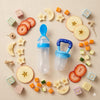2 in 1 Baby Infant Food Fruits Soft Bite Nipple Feeder Silicone Pacifier With Baby Spoon Squeeze Soft Silicone Spoon Feeder Feeding Tool For Babies