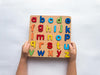 Wooden Alphabet & Number Matching Puzzle Board