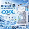 Portable Mini Air Cooler & Humidifier Fan - 3 Speed Ice Cool Air Conditioner Fan with 5 Spray Mists, LED Light & USB Cable