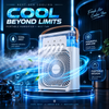 Portable Mini Air Cooler & Humidifier Fan - 3 Speed Ice Cool Air Conditioner Fan with 5 Spray Mists, LED Light & USB Cable