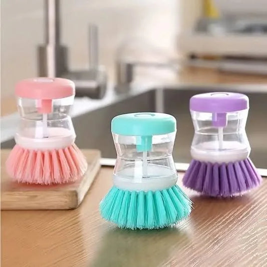 Kitchen Cleaning Brush With Liquid Dispenser