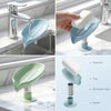 Leaf Shape Soap Box Waterproof Plastic Drain Holder For Bathroom And Shower Multi Pack