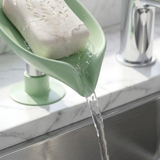 Leaf Shape Soap Box Waterproof Plastic Drain Holder For Bathroom And Shower Multi Pack