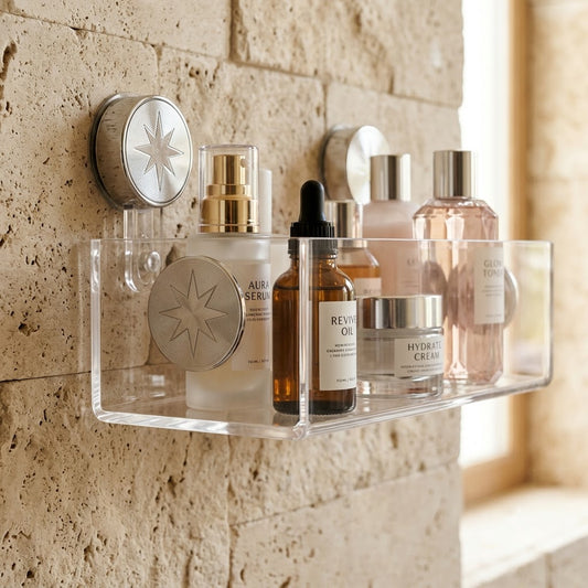 Luxury Acrylic Suction Bathroom Shelf & Organizer
