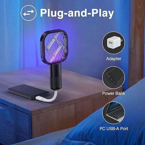 Electric Mosquito Killer Racket USB Zapper Home Indoor Pocket