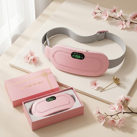 : Portable Menstrual Cramp Relief Heating Belt with Digital Display