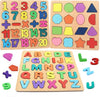 Wooden Alphabet & Number Matching Puzzle Board