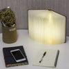 Luxury Foldable LED Book Lamp – USB Rechargeable Wooden Night Light