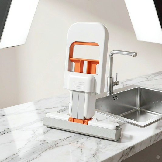 Mini Portable Self-Squeezing Mop – Smart Squeegee Cleaning Tool for Countertops & Glass