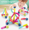 Magic-Build 3D Magnetic Creative Building Set for Kids – Variable Magnetic Bars & Spheres 36 pcs