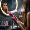 Nova 1000W Foldable Hair Dryer – Compact Travel Electric Blow Dryer (Pink & White)
