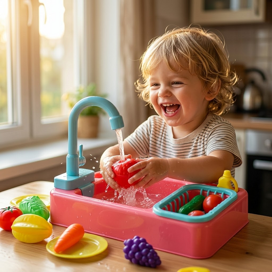 Bacchon Ka Magical Play Sink Toy - Real Running Water & Accessories