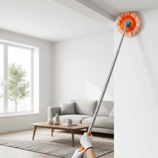 DustFree™ 360° Rotating Wall & Ceiling Mop | Ultimate Extendable Reach Dust Cleaner